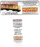 Monroe Models 3101 Chalky White Weathering Powder/Chalk 1oz 29.6ml