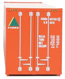 HO Scale Walthers SceneMaster 949-8207 Hyundai 40' Hi-Cube Corrugated Container w/Flat Roof