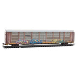 N Scale Micro Trains 11144480 Weathered Norfolk Southern TTGX 992536 89' Tri-Level Enclosed Auto Rack
