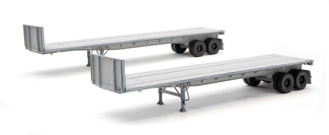 HO Scale Walthers SceneMaster 949-2700 Undecorated 40' Flatbed Trailer 2-Pack KIT