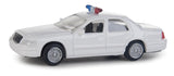 HO Scale Walthers SceneMaster 949-12024 White Police Ford Crown Victoria