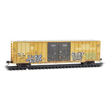 N Scale Micro Trains 12344150 Weathered Kansas City Southern/ex-TTX KCS 112499 60' Double Door High-Cube Boxcar