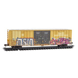 N Scale Micro Trains 12344150 Weathered Kansas City Southern/ex-TTX KCS 112499 60' Double Door High-Cube Boxcar