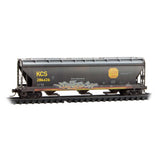 N Scale Micro Trains  983 05 097 Weathered Kansas City Southern KCS 3-Bay Covered Hopper 3-Pack