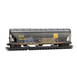 N Scale Micro Trains  983 05 097 Weathered Kansas City Southern KCS 3-Bay Covered Hopper 3-Pack