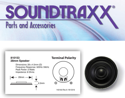 SoundTraxx TUC810153 2-Watt 8-Ohm 28mm (1