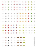 HO Scale Tichy Train 10259 Tank Car Hazardous Materials Placards pkg (170) Decal Set