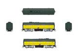 HO Scale Broadway 9695 Chicago and North Western 400, 410 EMD F7 A-Unpowered B Set - Standard DC - Stealth