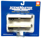 HO Scale Walthers SceneMaster 949-2703 Black 40' Flatbed Trailer 2-Pack