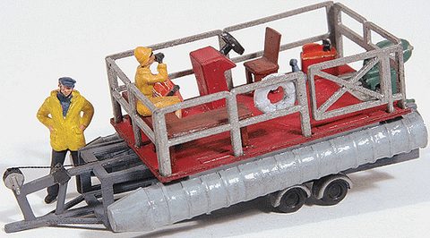 HO JL Innovative Design 458 Vintage Pontoon Boat, Trailer & Accessories Kit