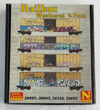 N Scale Micro Trains 983 05 099 Railbox RBOX Weathered 50' Rib-Side Single-Door Boxcar 4-Pack