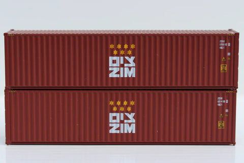 N Scale Jacksonville Terminal 405041 ZIM 40" Corrugated-Side High Cube Container