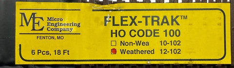 HO Scale Micro Engineering 10-102 Code 100 Wood Ties Non-Weathered Flex-Track (6) pcs