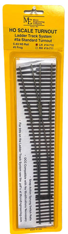 HO Scale Micro Engineering 14-710 Code 83 #5a Left Hand Ladder Track System Turnout