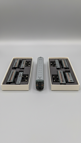 N scale passenger car with illuminated interior