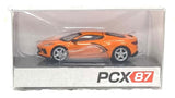 HO Scale Brekina 870675 Orange Black 2020 Chevrolet Corvette (C8) Stingray