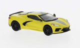 HO Scale Brekina 870672 Yellow Black 2020 Chevrolet Corvette (C8) Stingray