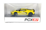 HO Scale Brekina 870672 Yellow Black 2020 Chevrolet Corvette (C8) Stingray