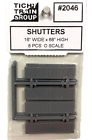 O Scale Tichy Train Group 2046 Louvered Shutters 16 x 68" pkg (8)