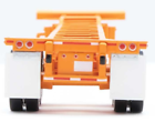 HO Scale Walthers SceneMaster 949-4502 Orange 20' Container Chassis 2-Pack