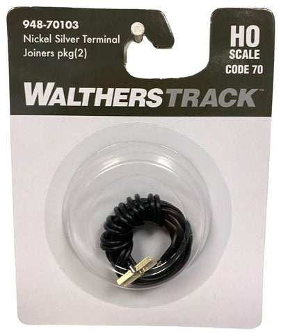 HO Scale Walthers 948-70103 Code 70 Nickel Silver Terminal Joiners pkg (2)