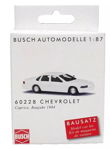 HO Scale Busch 60228 White 1995 Chevrolet Caprice Sedan KIT