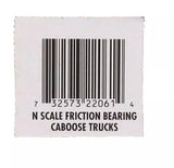 N Scale Atlas 22061 Friction Bearing Caboose Trucks (1) pr