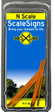 N Scale ScaleSigns.com 11003 Orange Round Sign Poles (8) pcs