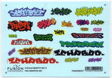 N Scale Fusion Graphics 101-160 Graffiti Decal Set #2