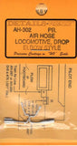 HO Scale Details West AH-302 PR. Air Hose Locomotive, Drop Elbow Style