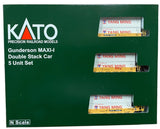 N Kato 106-6213 TTX Gunderson MAXI-1 5-Unit Well Car w/Yang Ming Containers
