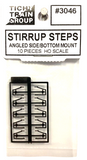 HO Scale Tichy Train Group 3046 Angled Side/Bottom Mount Car Stirrups (10)