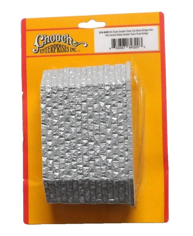 HO Scale Chooch 8432 Double-Track Cut Stone Bridge Pier for Central Valley