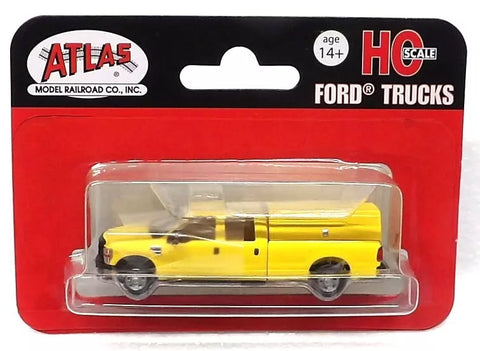 HO ScaleAtlas 35000003 Ford F-350 Yellowf Crew-Cab Pickup Truck w/Cap