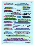 HO Scale Fusion Graphics 114-87 Graffiti Decal Set #14