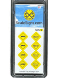 N Scale ScaleSigns.com 3015 Emergency Vehicle Road/Street Sign (8) pcs