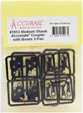 HO Scale Accurail 1013 Accumate Coupler Medium Shank (.055") w/Box (2) Pairs
