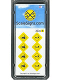 N Scale ScaleSigns.com 3036 Farm/Buggy Ahead Road/Street Sign (8) pcs