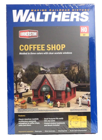 HO Scale Walthers Cornerstone 933-4026 Coffee Shop Building Kit