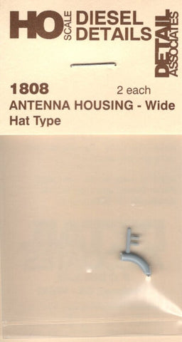 HO Scale Detail Associates 1808 Antenna Housing - Wide Hat Type 2 Each