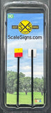 HO Scale ScaleSigns.com 2077c Prepare to STOP in 2 Miles Railroad Sign (2) pcs