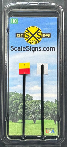 HO Scale ScaleSigns.com 2077c Prepare to STOP in 2 Miles Railroad Sign (2) pcs