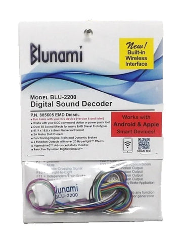 HO Scale SoundTraxx 885605 BLU-2200 Blunami Digital Sound Decoder EMD Diesel