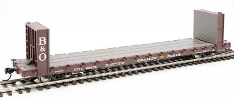 HO Scale Walthers 910-5832 Trailer-Train/B&O PTTX 90656 60' PS Bulkhead Flatcar