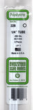 Evergreen 228 Styrene Tube .250" .64cm Diameter