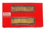 N Micro Trains 98305078 Union Pacific UP 50' Rib-Side Double-Door Boxcar 2-Pack