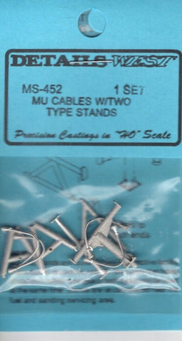 HO Scale Details West MS-452 MU Cables w/Two Type Stands