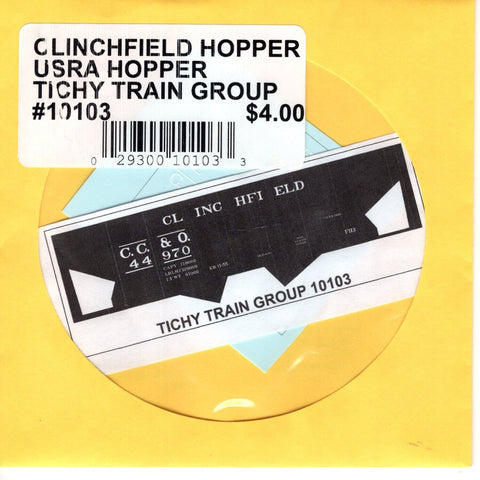 HO Scale Tichy Train 10103 Clinchfield Hopper USRA Hopper Decal Set