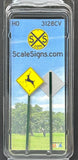 HO Scale ScaleSigns.com 300128cv Deer w/Bullet Holes Assembled Sign (2) pcs
