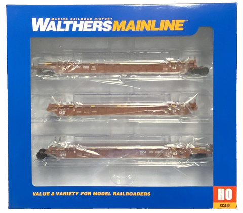 HO Walthers MainLine 910-55806 CN/GTW 676038 NSC Articulated 3-Unit 53' Well Car
